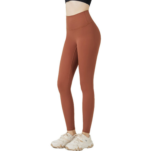 New Arrival Lulu Sports Naked-Feel Seamless Yoga Pants: European & American Style, High-Waisted, Hip-Lifting, Peach-Hued Fitness Wear for Yoga