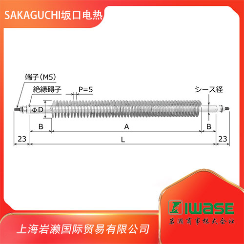 SAKAGUHI坂口电热，线圈翅片加热器F3200
