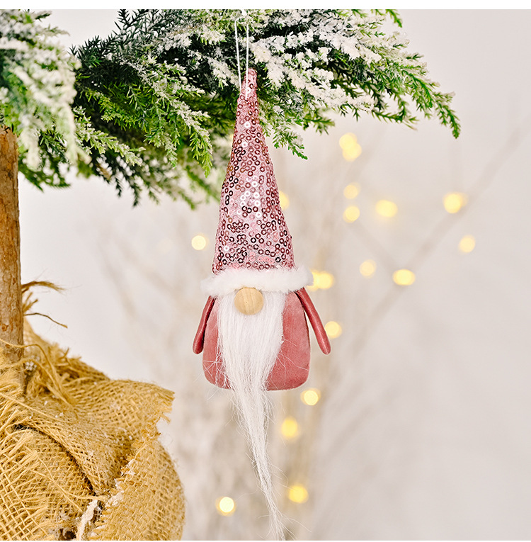 50g Weight Christmas Festival New Christmas Sequined Hat Rudolph Doll Pendant Wholesale Nihaojewelry 10