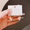 White agile earrings, light luxury style, simple and elegant design