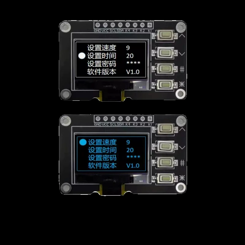0.96 -inch OLED display 12864 screen module with matrix 4 key interface keyboard IIC SSD1315