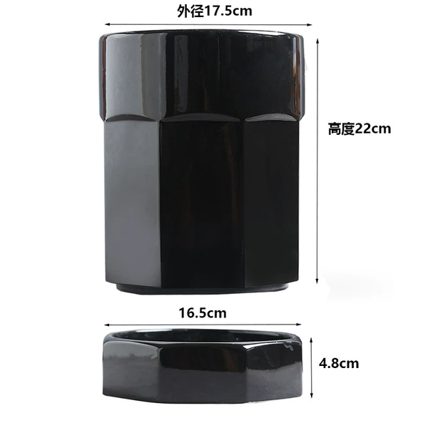 Qingcang TX single large diamond pattern ink black