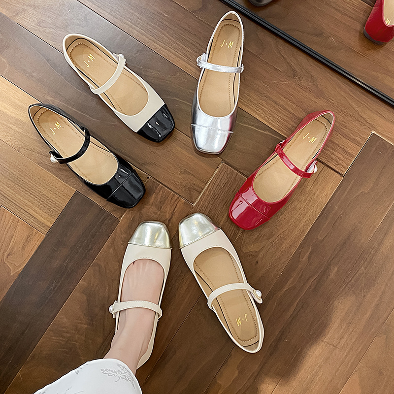 Plus Size Women's Shoes Mary Jane Shoes Retro Gentle Elegant Fairy Shoes Small Fragrant Style French Evening Style Shallow Mouth Flats Bottom