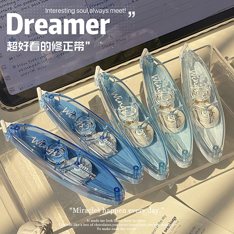 Cinta de corrección en forma de bolígrafo muda mini cinta de corrección ins gradiente Flip cinta de corrección traje de gran capacidad suave Modificación de palabras