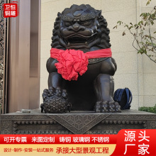 纯铜狮子雕塑故宫狮定制银行汇丰狮门狮树脂玻璃钢庭院门口摆放