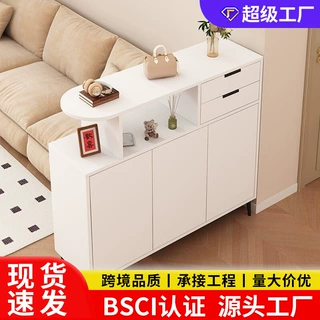 实木玄关柜鞋柜一体客厅屏风隔断柜轻奢酒柜现代简约进门间厅柜子