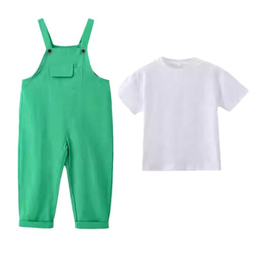 Children's performance costumes for kindergarten dance, adjustable straps long pants for boys and girls, halter pants attire, cheerleading outfits