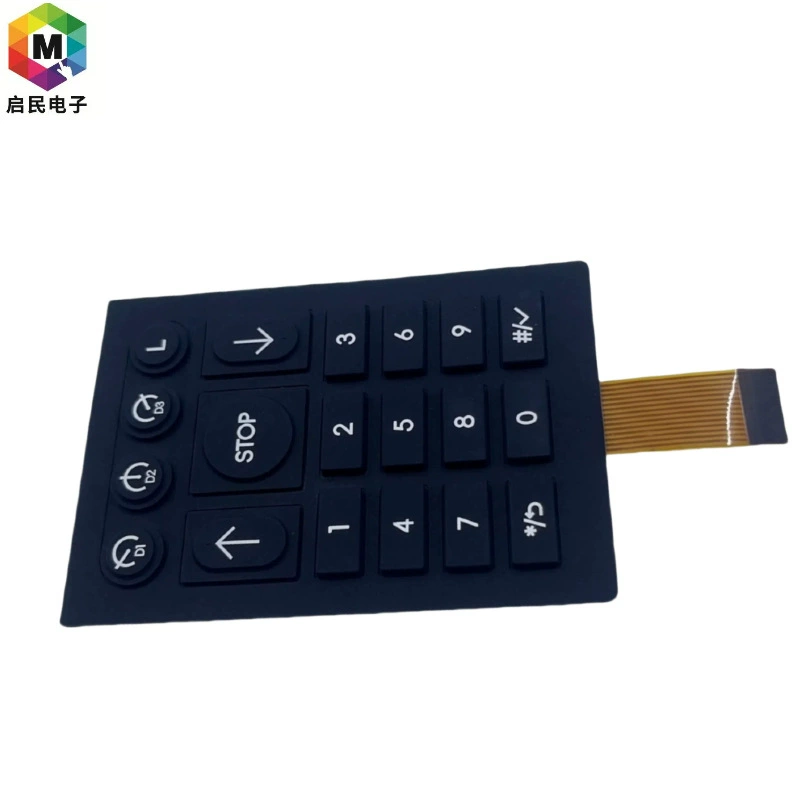 Silicone switch key, light panel, electronic equipment, food processor