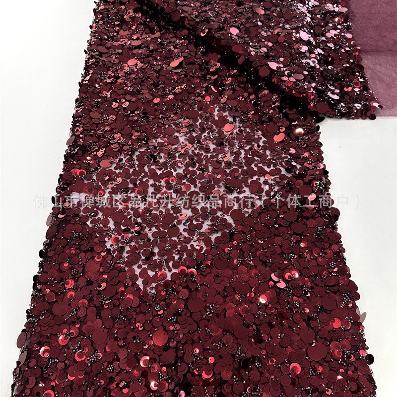 Modas industria pesada danza espectáculo de escenario cena de moda vestido tela 5 + 7 + 9 + 12 + 18mm tela de sequilla