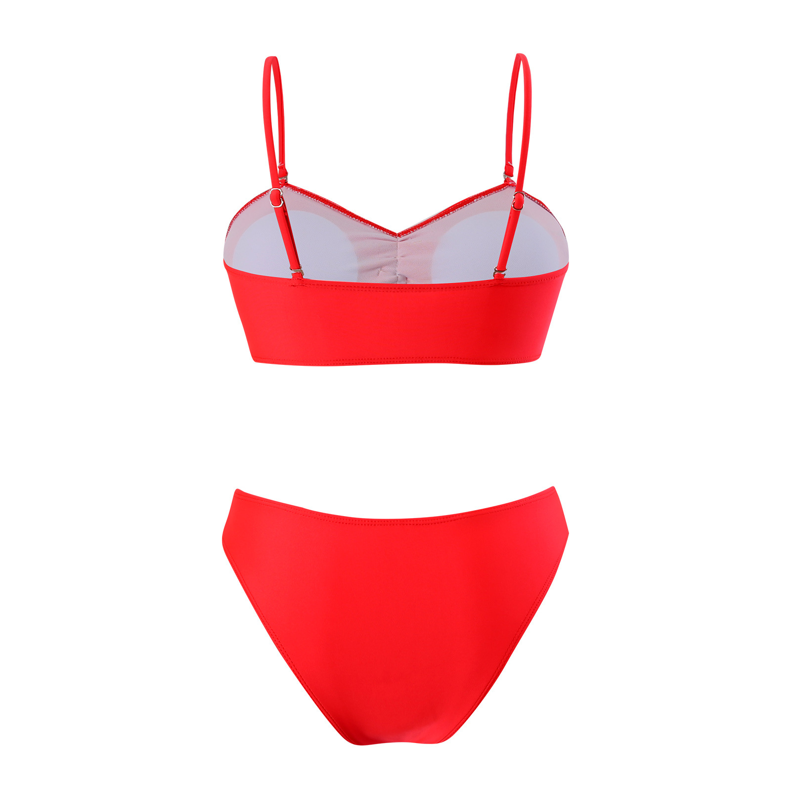 Women's Solid Color 2 Pieces Set Bikinis Swimwear display picture 10