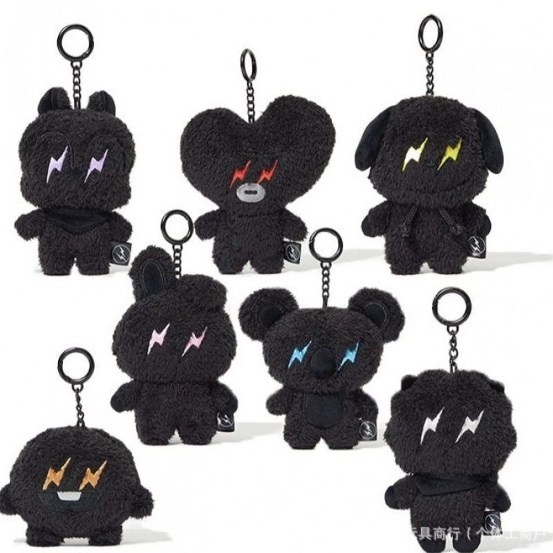 Korean Popular Trendy Small Animal Series Black Plush Pendant Cute Cartoon Keychain Bag Charm Gift Korean Popular Trendy Small Animal Series Black Plush Pendant Cute Cartoon Keychain Bag Charm Gift