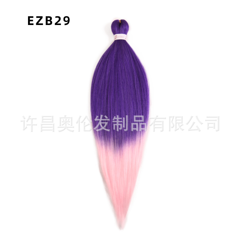 EZ peluca floja suave de fibra química africana 26 pulgadas 90 gramos de PVC bicolor ignífugo seda de baja temperatura gran trenza