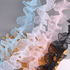 11cm organza pleated wavy beaded yarn DIY clothing flower shop flower packaging accessories lace wholesale