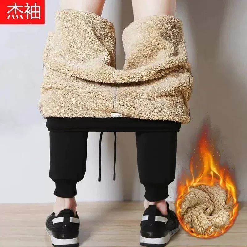 Большое количество ценовое преимущество спортивные штаны из овечьей шерсти брюки верхняя одежда спортивные хлопковые брюки мужские 2023 новая осенне-зимняя одежда