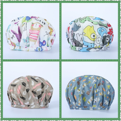 潮款浴帽出口跨境专柜印花卡通风格防油烟淋浴防水家居浴帽