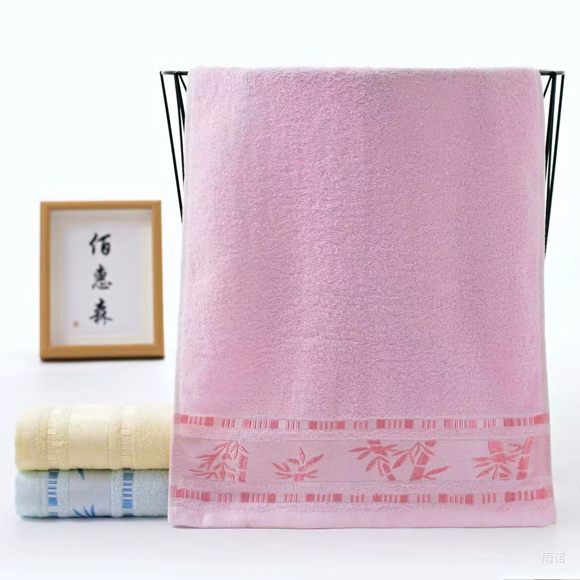 Производитель оптовая бамбуковое волокно полотенце хлопковое мягкое впитающее полотенце простое жаккардовое полотенце для взрослых бытовое полотенце