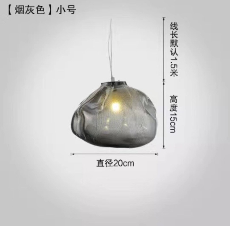 后现代云朵吊灯餐厅酒店复式楼梯灯创意个性吧台装饰云朵玻璃吊灯|undefined