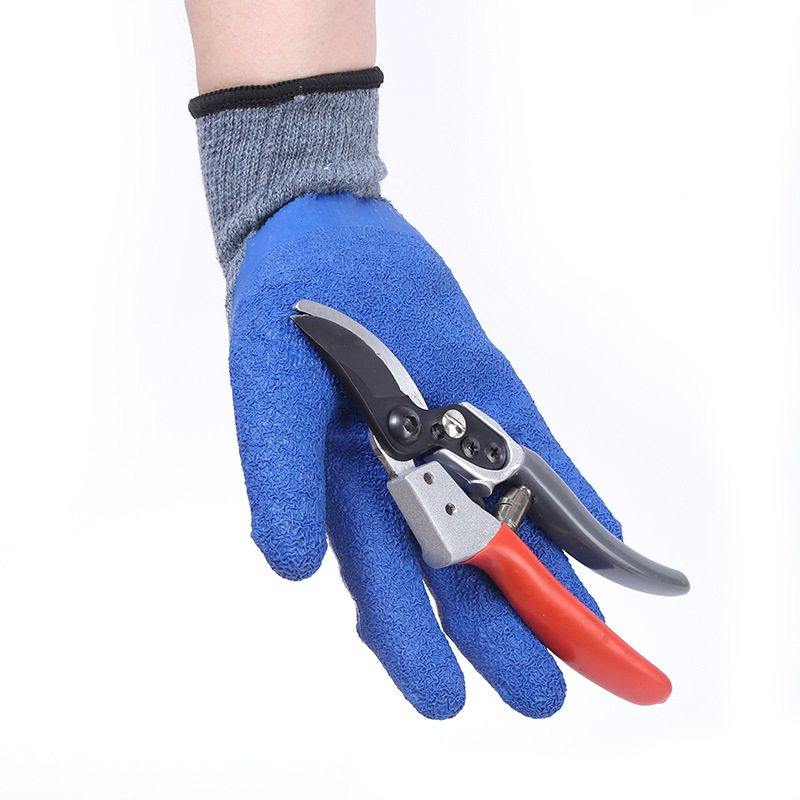 Guantes impregnados de látex en stock al por mayor de látex impregnado arrugas antideslizante Protección Laboral guantes de protección de látex Xingyu L218