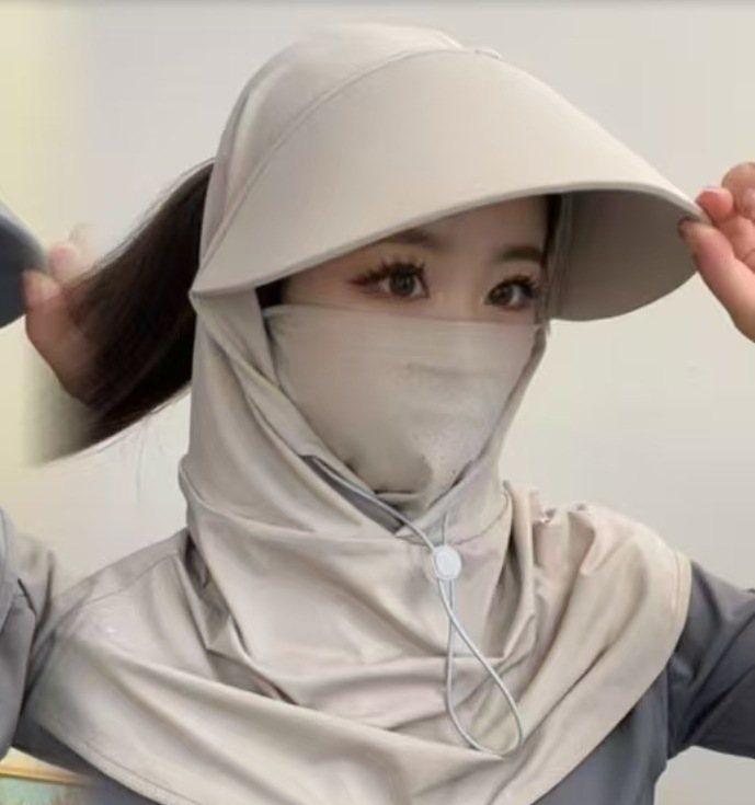 [锦纶全方位帽檐面罩（咖米色）]