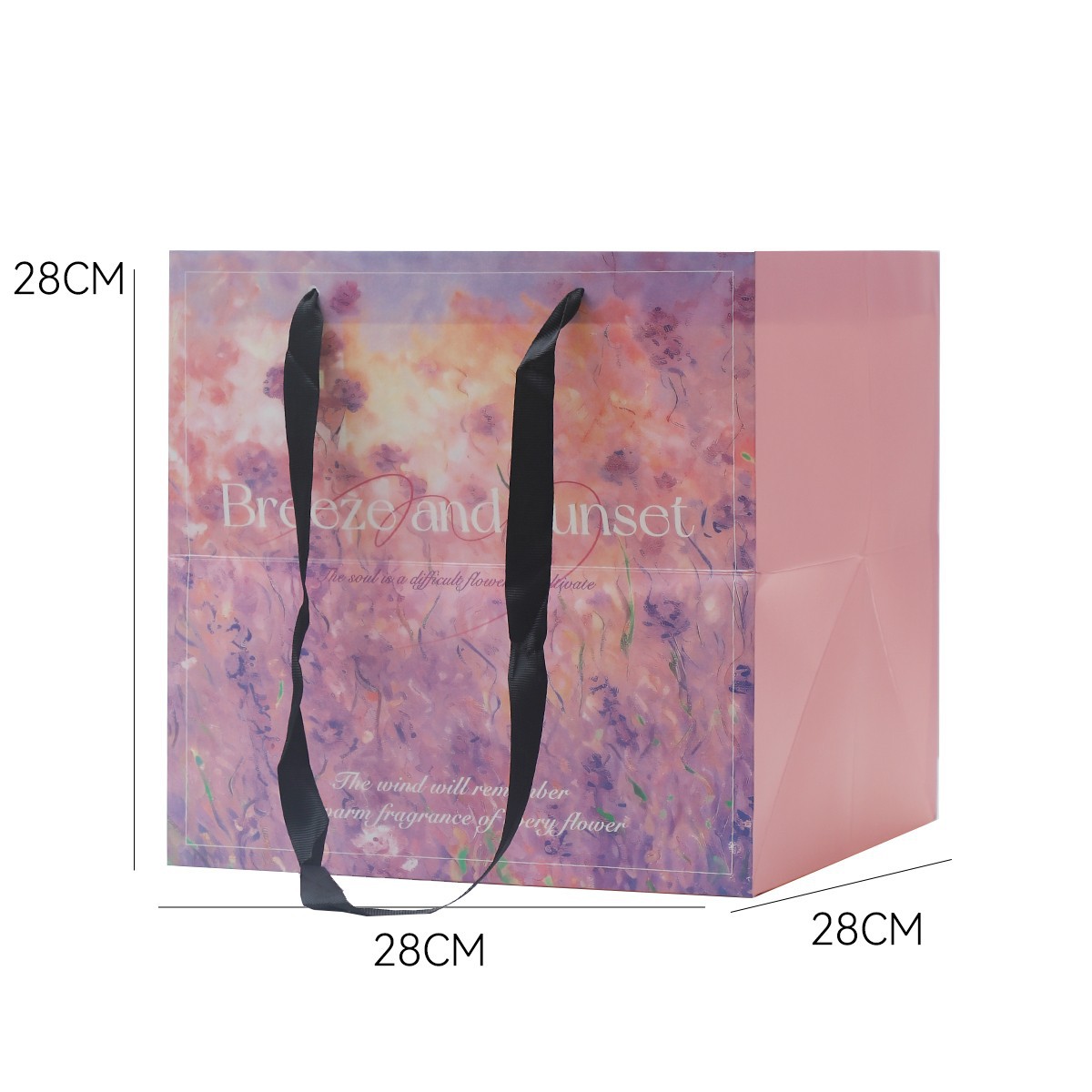 Nuevo estilo de pintura al óleo de siete colores cordier inglés bolsa de flores rojas flores materiales de embalaje de flores bolsa de flores