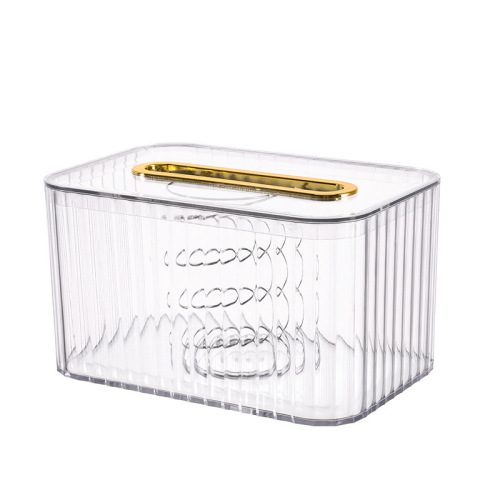 Light luxury style tissue box living room household spring tissue box high-end coffee table desktop creative napkin box storage box