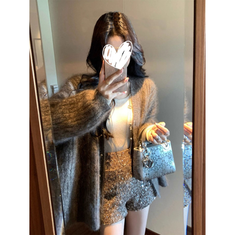 2025新款慵懒高级感软糯长袖针织开衫毛衣外套女早秋气质时尚穿搭|undefined