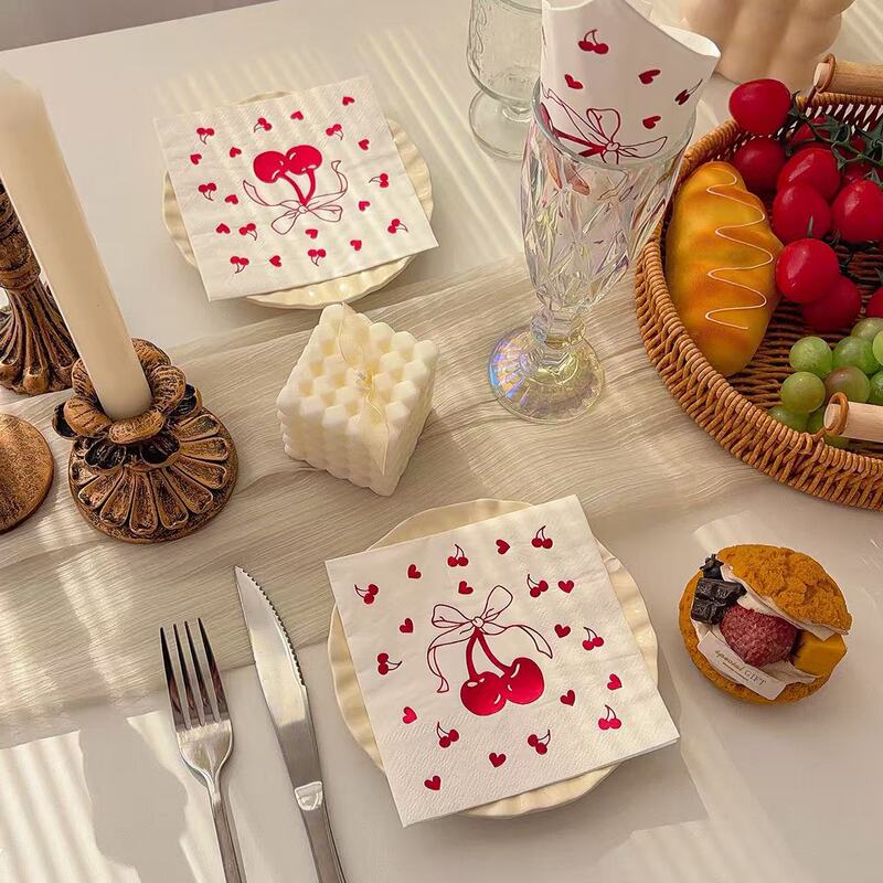 Bowknot printed tissue paper, sweet cherry bowknot party wedding western restaurant commercial decorative tissue Bowknot printed tissue paper, sweet cherry bowknot party wedding western restaurant commercial decorative tissue