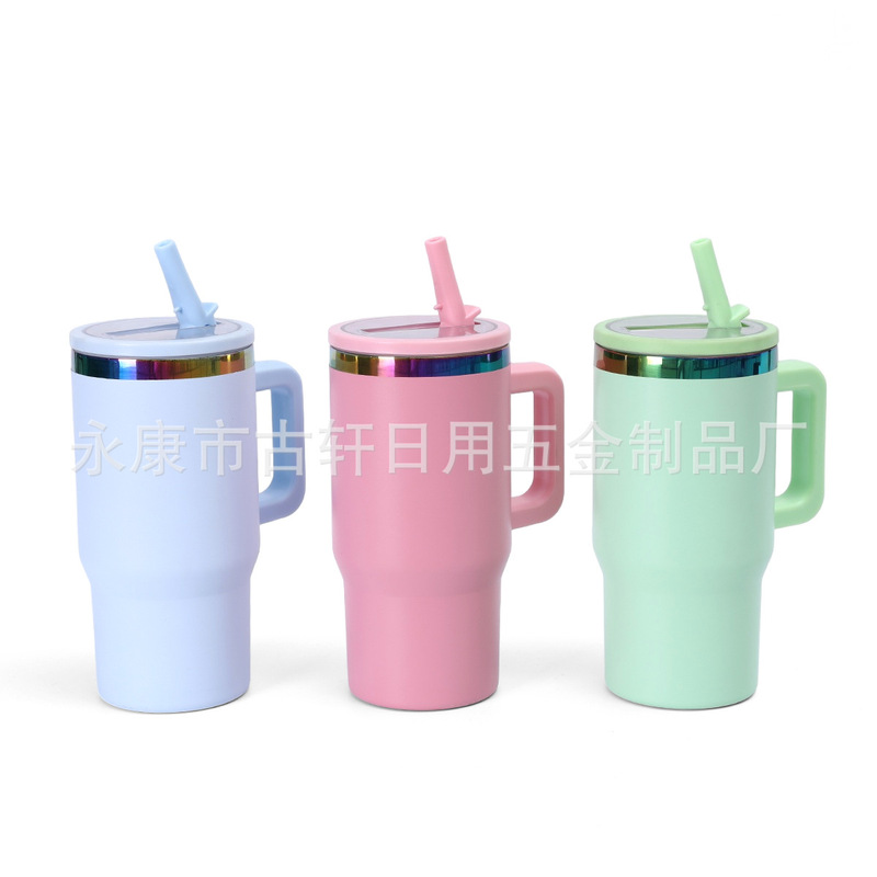新款20oz手柄汽车杯304双层不锈钢真空保温杯便携车载保冷冰霸杯|undefined