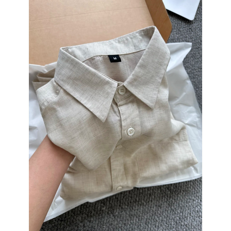 High-Quality Lyocell Linen Spring and Summer Thin Long-Sleeved Shirt for Men, Casual Soft and Luxurious Shirt Jacket