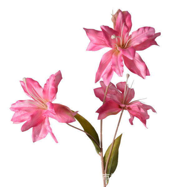 Simulated Flower 3-head Silk Lily Wedding Road Lead Home Living Room…