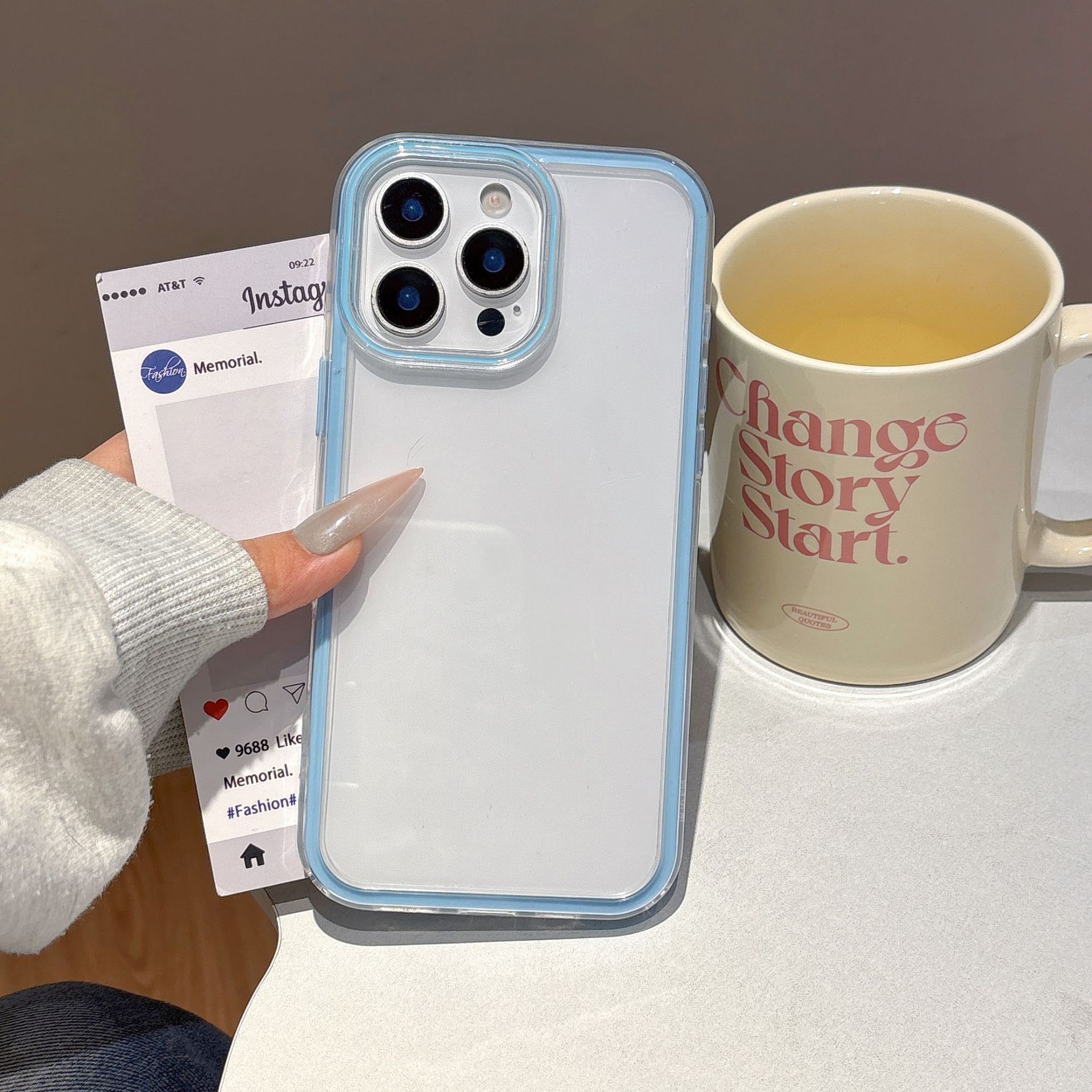 Grooved Acrylic Phone Case With Resin For Iphone 16 Pro Max_voghion.com