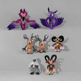 跨境新品99Nights恐怖游戏周边麋鹿公仔99夜趴姿麋鹿毛绒玩具