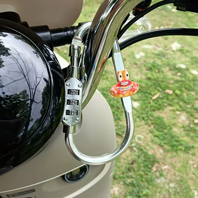 Helmet lock: Lock Motorcycle Scooter Mountain - large-silver-baby-crab