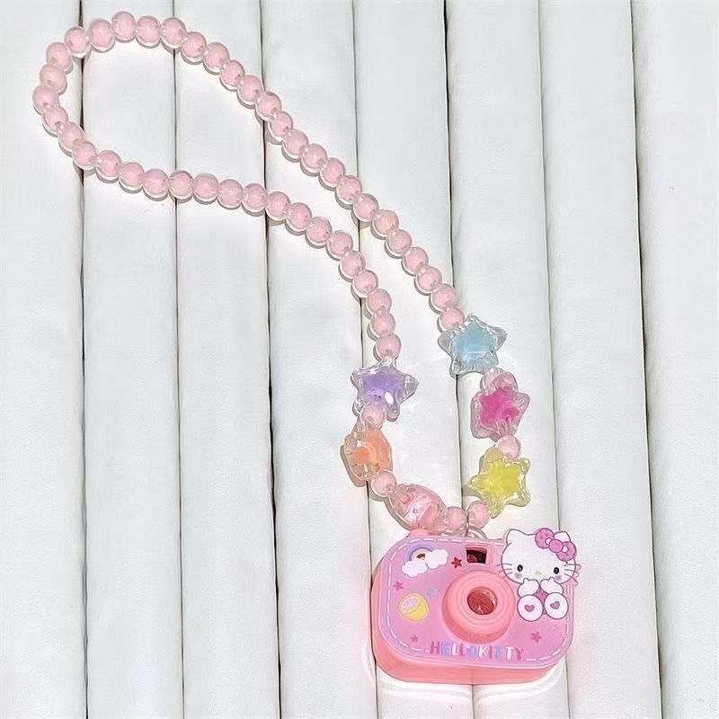 子供の投影カメラネックレス子供ビーズネックレスジュエリー少女かわいい光るおもちゃ誕生日ギフト|undefined