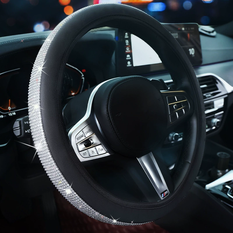 Автомобильный чехол рулевого колеса с бриллиантами без внутреннего кольца