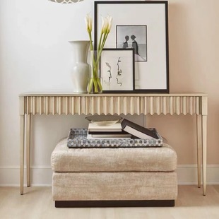 American-style retro solid wood simple sideboard cabinet European-style living room wall decoration light luxury hallway cabinet small apartment hallway table