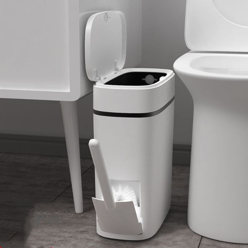 Toilet Trash Bin Household Toilet Narrow Slit Toilet Bucket with Lid Brush Integrated Toilet Paper Bucket Large Creative Press Paper Bucket