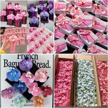 3D打印胶片仿真单朵蝴蝶兰花头胸花喜糖盒装饰花簪花头饰发夹假花