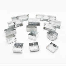 英标折弯金属接线铁盒开关暗盒镀锌铁通底分线盒电缆防水接线盒单