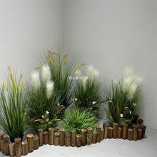 仿真芦苇草造景绿植落地草垛婚庆布置美陈道具场景装饰狗尾草摆件