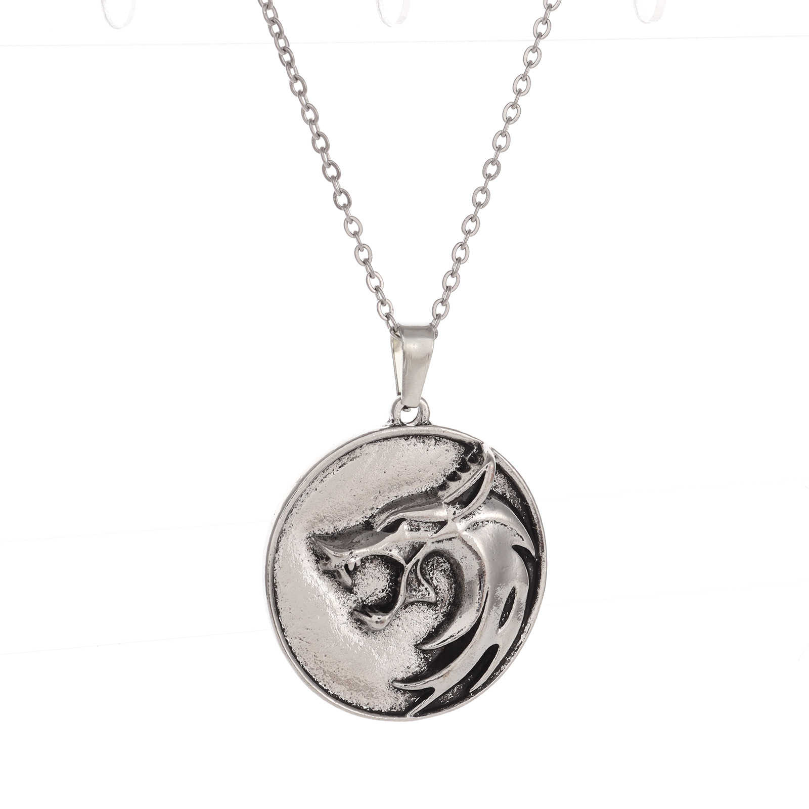 Hip Hop Friend Pendant Necklace Men's Hunter Wolf Head Totem