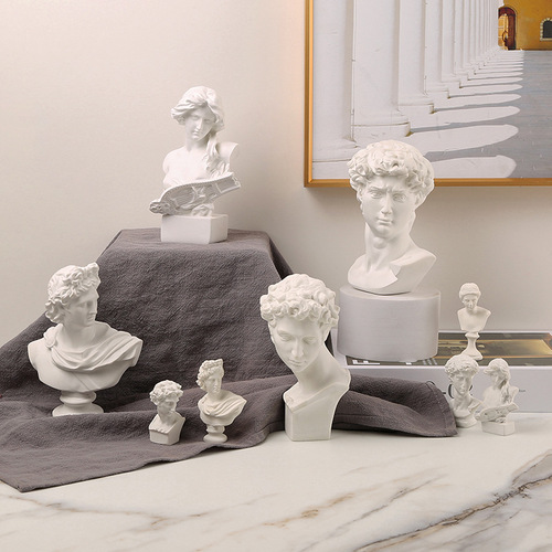 Nordic Greek character statue resin ornaments David Qinnu art studio sketch art still life ornaments