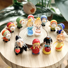 创意精美桌面摆饰玻璃摆件白雪公主和七个小矮人卡通可爱童话摆件