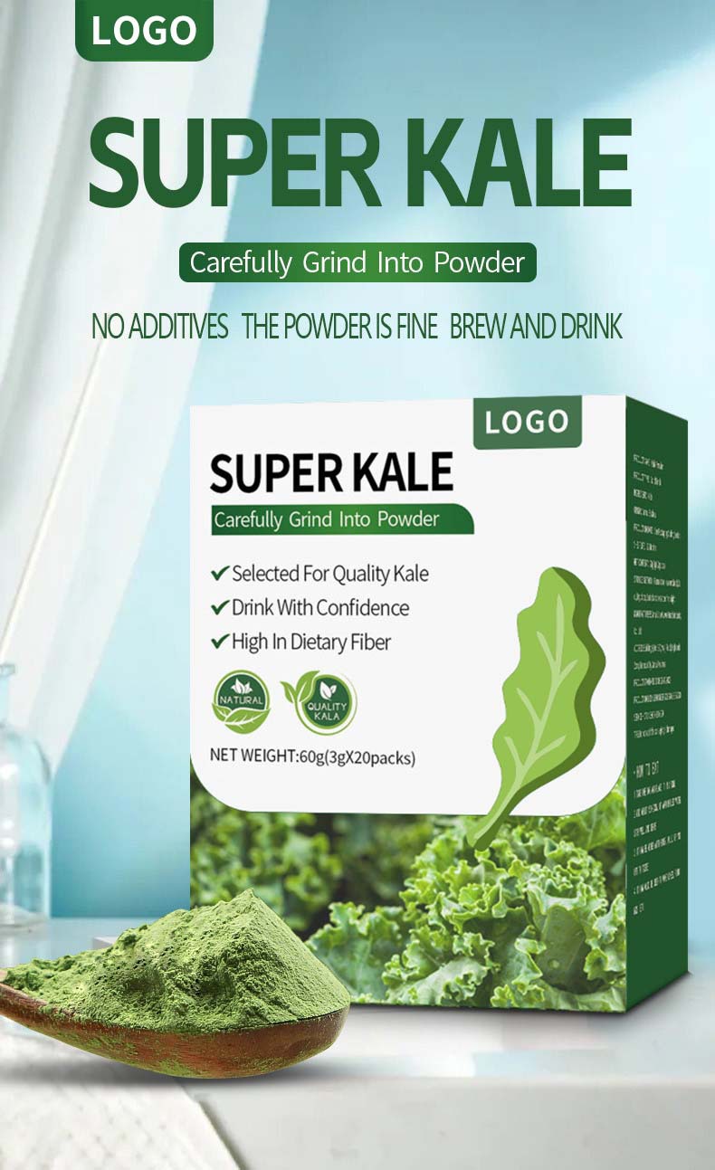 Freeze-Dried Kale Powder Yu Yi Gan Lan 60g Box 20 Single-Serve Sticks for Smoothies and Drinks quality and texture