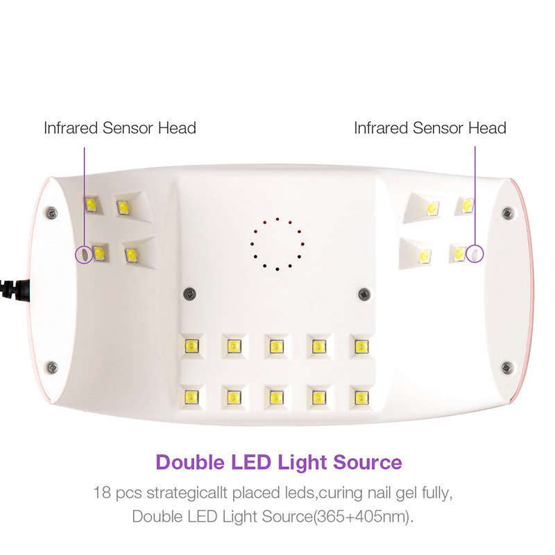 Luz de manicura transfronteriza 52W conveniente mini manicura luz de horno USB conector arco manicura luz de terapia de luz herramientas de manicura