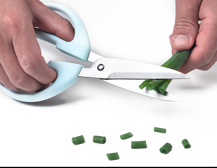 亚马逊厂家直供 不锈钢多功能厨房食物厨房强力剪刀家用办公剪刀详情9