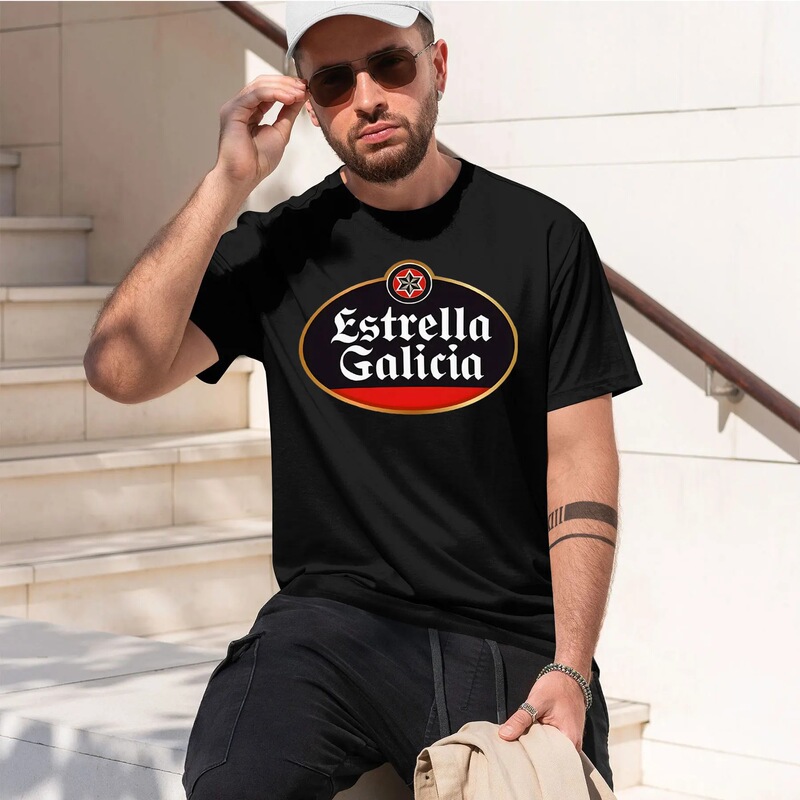 2026 New Fashion Heavyweight Retro Print Pattern Interesting Round Neck T-Shirt Cotton Top