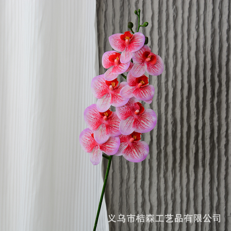 Flores de alta calidad 9 cabezas 7 cabezas 5 cabezas orquídeas mariposa sensación realista tela de seda de película flores falsas decoración de boda nórdica