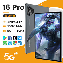 跨境新款16Pro平板电脑10.1寸大屏安卓系统插卡WIFI双卡双摄像头