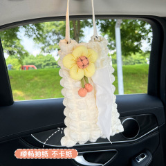 車載ティッシュケースinsネット赤泡芙格車用吊り式背もたれティッシュ抽出創意自動車装飾用品